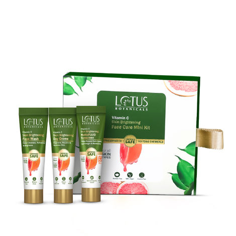 Buy Lotus Botanicals Skin Brightening Vitamin C Face Care Mini kit | Sulphate, Silicon & Chemical Free | All Skin Types (7 gm each) Combo of 3-Purplle
