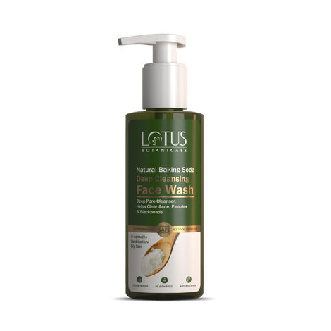 Buy Lotus Botanicals Baking Soda Deep Cleansing Face Wash | Oil Control, Anti - Acne | Sulphate, Silicon & Chemical Free | For Normal / Oily or Combination Skin | 180ml-Purplle