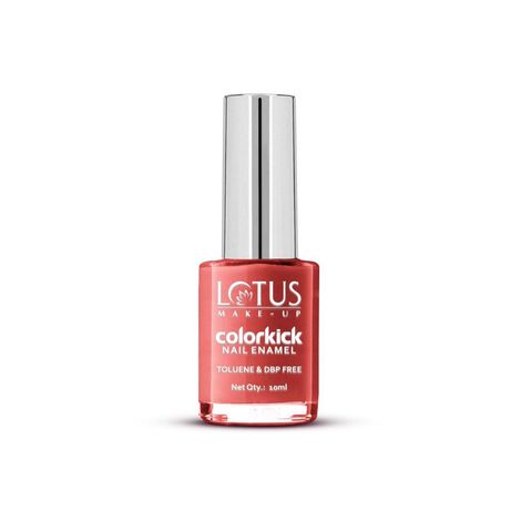 Buy Lotus Make-Up Colorkick Nail Enamel - Red Chilly 90 | Chip Resistant | Glossy Finish | 10ml-Purplle