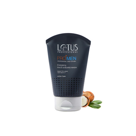 Buy Lotus Herbals Promen Energising Face And Beard Wash | Shea butter | All skin types | Preservative Free | 100ml-Purplle