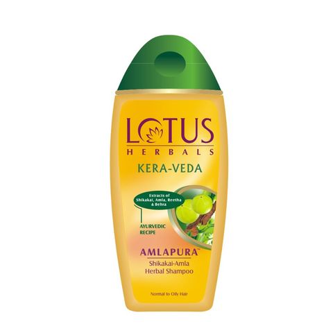 Buy Lotus Herbals Kera-Veda Amlapura Shikakai - Amla Herbal Shampoo | Daily Use Shampoo | For Normal to Oily Hair | 200ml-Purplle