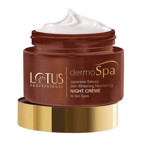 Buy Lotus Professional DermoSpa Japanese Sakura Skin Whitening & Nourishing Night Cream | Preservative Free | 50g-Purplle