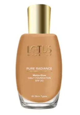 Buy Lotus Make-Up Pure Radiance Matte-Glow Daily Foundation SPF-20 - Caramel-Purplle