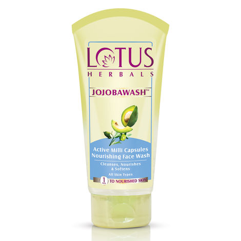 Buy Lotus Herbals Jojobawash Active Milli Capsules Nourishing Face Wash | For All Skin Types | 150ml-Purplle
