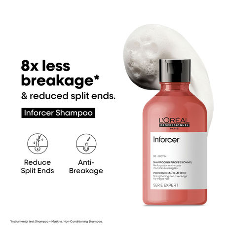 Buy L'Oreal Professionnel Inforcer Shampoo for Reduced Hair Breakage 300 ml | With Biotin & Vitamin B6-Purplle