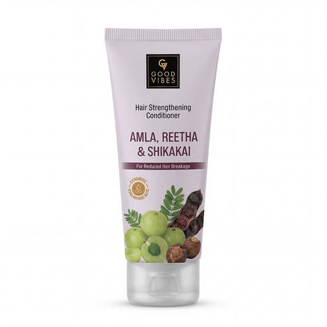Buy Good Vibes Amla, Reetha & Shikakai Strengthening Conditioner 100 ml-Purplle
