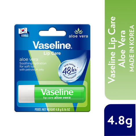 Buy Vaseline Lip Care Aloe Vera Lip Balm with Aloe Extract & Petroleum Jelly 4.8 gm-Purplle