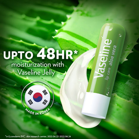 Vaseline Lip Care Aloe Vera Lip Balm with Aloe Extract & Petroleum Jelly  4.8g