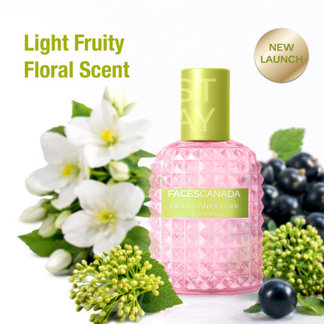 Buy FACES CANADA STAY Bloom After Dark Eau de Parfum Mini for Women, 20 ml | Long-Lasting Fruity Floral Perfume with Blackcurrant, Jasmine & Cedar Wood | Elegant Night Scent | Gifts for Women | Premium Fragrance-Purplle