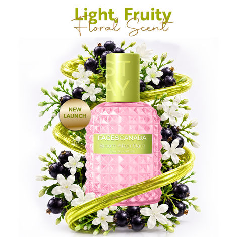 Buy FACES CANADA STAY Bloom After Dark Eau de Parfum Mini for Women, 20 ml | Long-Lasting Fruity Floral Perfume with Blackcurrant, Jasmine & Cedar Wood | Elegant Night Scent | Gifts for Women | Premium Fragrance-Purplle