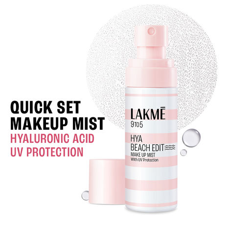 Buy Lakme Hya Beach Edit Makeup Mist with UV Protection, Infused with Hyaluronic Acid, 50 ml-Purplle