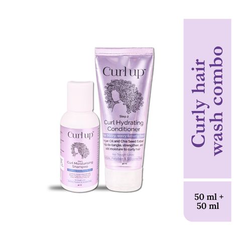Buy Curl Up Wash Combo with Shampoo & Conditioner (50 ml + 50 ml)-Purplle