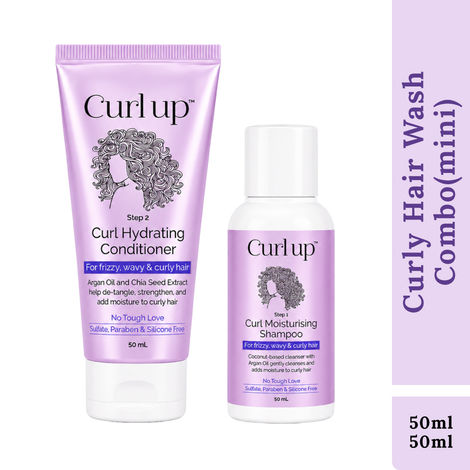Buy Curl Up Wash Combo with Shampoo & Conditioner (50 ml + 50 ml)-Purplle
