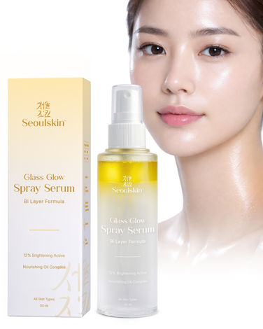 Buy Seoulskin Glass Glow Spray Serum | Oil + Serum Water | 12% Niacinamide + 2% Alpha Arbutin | with Vitamin E, Avocado, Olive & Tea Tree Oils | Brightening, Hydrating and Nourishing | Non-Comedogenic | All in One Mist | Korean Skincare (50 ml)-Purplle