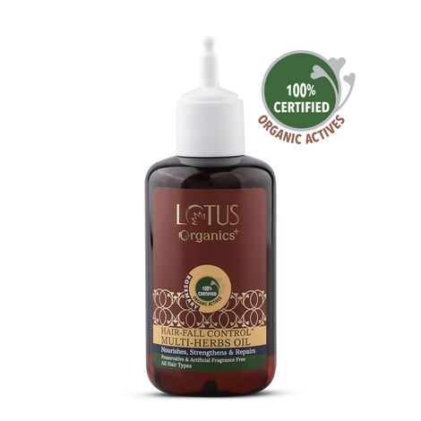 Buy Lotus Organics+ Hair Fall Control Oil | 100% Certified Organic Rosemary for Stronger Hair | 200 ml-Purplle