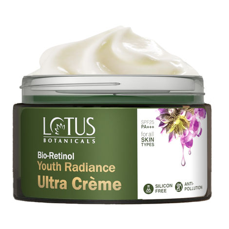 Buy Lotus Botanicals Bio Retinol Youth Radiance Ultra Cream | SPF 25 PA+++ | Preservative Free | For All Skin Types |(50 g)-Purplle