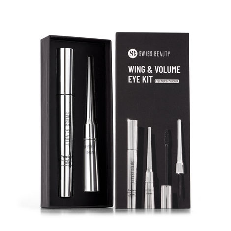 Buy Swiss Beauty Wing & Volume Kit | Mascara + Eyeliner | Water-Resistant | Quick-Drying | Long-Lasting 12.5 gm-Purplle