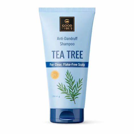 Buy Good Vibes Tea Tree, Salicylic Acid & Piroctone Olamine, Anti-Dandruff Shampoo200 ml-Purplle