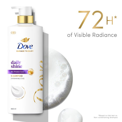 Buy Dove Daily Shine Shampoo (650 ml)-Purplle