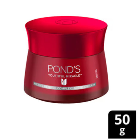 Buy Ponds Youthful Miracle Glow Night Cream | For Anti Ageing | Fades Spots | Boost Radiance | 50 gm-Purplle