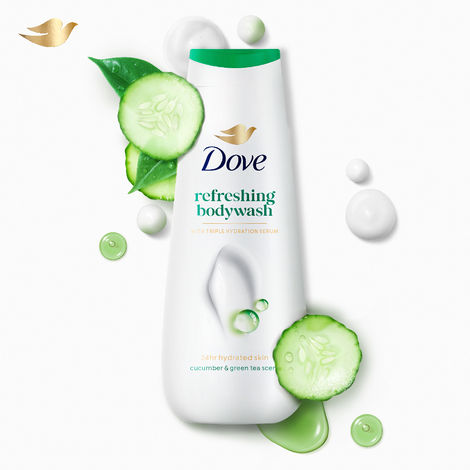 Buy Dove Refreshing Bodywash with Triple Hydration Serum, 300 ml-Purplle
