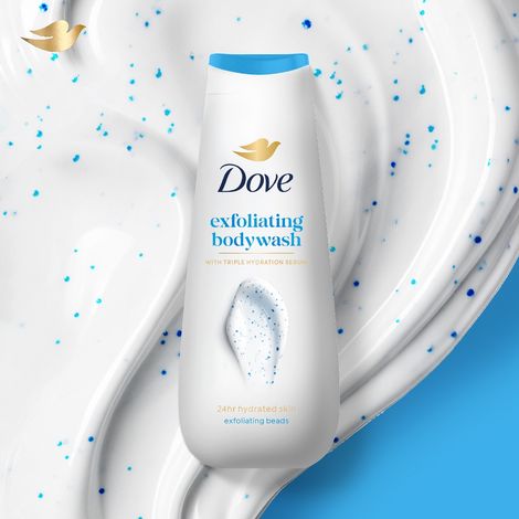 Buy Dove Exfoliating Body Wash with Triple Hydration Serum, 300 ml-Purplle