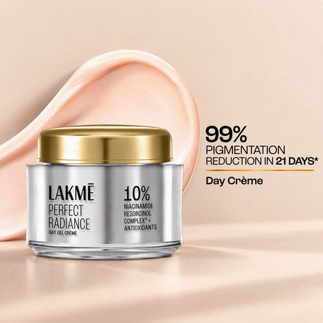 Buy Lakme Perfect Radiance Pigmentation Treatment Day Gel Creme with 10% Niacinamide Complex| Fades Dark Spots, Dullness, Gives Glowing Skin| For All Skin Types| 50 gm-Purplle