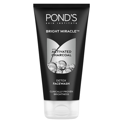 Buy Ponds Bright Miracle Detox Facewash with 10X Power of Charcoal |Detoxifies Skin | 150 gm-Purplle