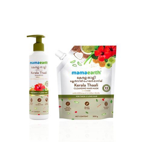 Buy Mamaearth Kerala Thaali Shampoo & Hair Mask Duo (Combo of 2)-Purplle