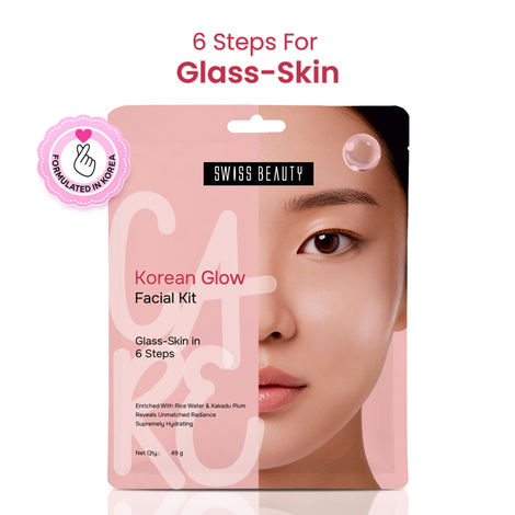 Buy Swiss Beauty Care Korean Glow Facial Kit | 6-Steps For Glass-Skin - 49 gm-Purplle