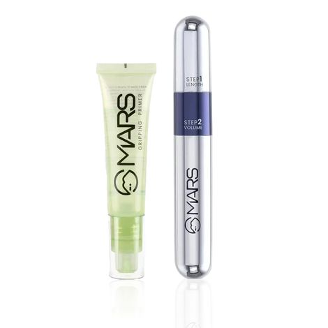 Buy MARS Mascara & Primer Duo - MARS Double Trouble Volumizing and Lengthening Mascara 15 ml Black , MARS Glow O' Clock Gel Primer for Face Makeup 30 ml Combo of 2-Purplle