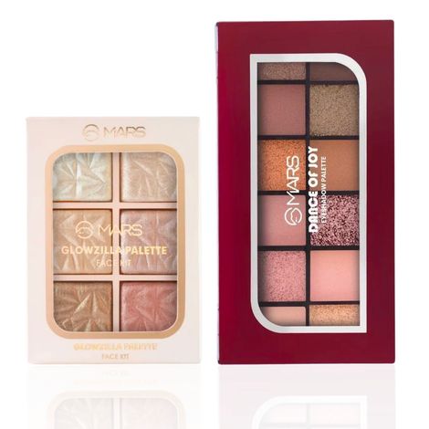Buy MARS Glow Essential Combo - MARS Glowzilla 6 Colour Highlighter Palette 12 gm , MARS 12 Shades Dance of Joy Eyeshadow Palette 13.2 gm Combo of 2-Purplle
