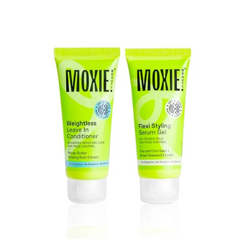 Buy Moxie Beauty Wavy Vibe Setter Duo - Weightless Leave-in Conditioner ( 120 ml) & Styling Serum Gel ( 120 ml) Combo of 2-Purplle