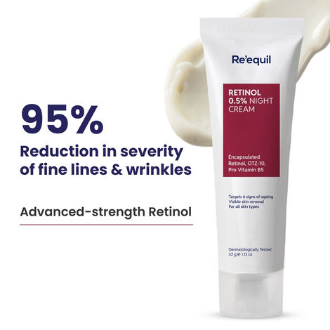 Buy Re'equil 0.5% Retinol Night Cream | Makes Skin Youthful & Smooth | Prevents Fine Lines & Wrinkles | Unisex | All Skin Types | 32 gm-Purplle