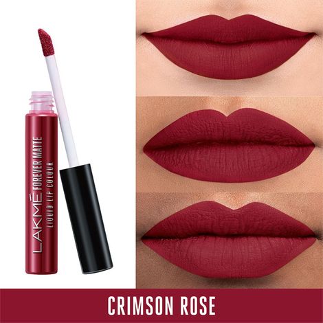 Buy Lakme Forever Matte Liquid Lip Colour - Crimson Rose (5.6 ml)-Purplle