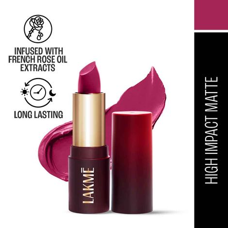 Buy Lakme Forever Matte Lipstick, Made With French Rose Oil Extracts, Pink Unicorn, 4.5 gm-Purplle
