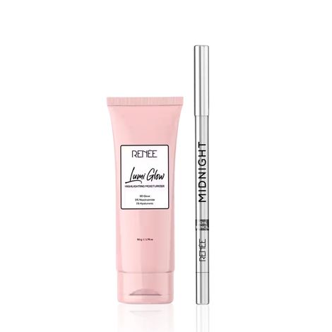 Buy RENEE Glow Duo - Renee&nbsp;Lumi Glow Highlighting Moisturizer 50 gm , Renee Midnight Kohl Pencil 1.5 gm, Makeup kit, Combo of 2-Purplle