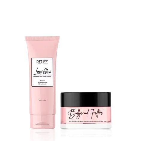 Buy RENEE Base & Glow Duo - RENEE Bollywood Filter 15 gm , Renee&nbsp;Lumi Glow Highlighting Moisturizer 50 gm, Makeup kit, Combo of 2-Purplle