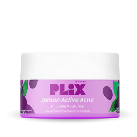 Buy PLIX Jamun Moisturizer for Acne & Oil Control | With 2% Acne Buster, 2% Niacinamide & 1% Witch Hazel | Reduces Acne Marks & Redness | For Oily & Acne-Prone Skin | 48 gm-Purplle