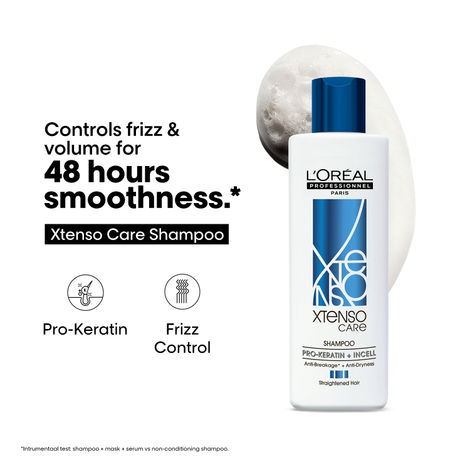 Buy L'Oreal Professionnel Xtenso Care Shampoo|For Salon Straightened hair | Smoothens, nourishes and strengthens hair| With Pro-Keratin and Incell (250 ml)-Purplle