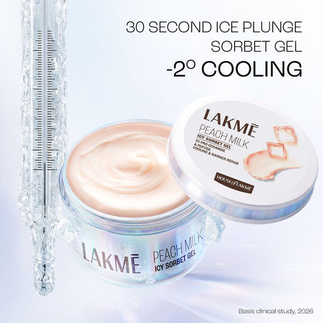Buy Lakme Icy Sorbet Gel: Instant Cooling Moisturizer with 2% Pro-Ceramide, Peptide & Pentavitin 100 gm-Purplle
