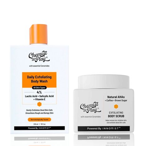Buy Chemist at Play Coffee Body Scrub + Exfoliating Body Wash Combo - Combo of 2-Purplle