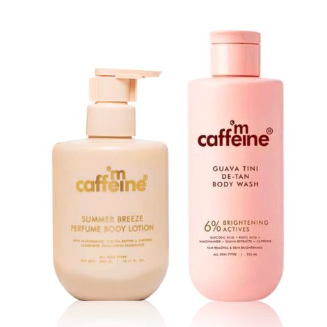 Buy mCaffeine Summer Breeze Body Lotion (300 ml) + Detan Body Wash (300 ml) - Combo of 2-Purplle