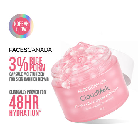 Buy FACES CANADA CloudMelt 3% Rice PDRN Capsule Moisturizer with 3% Niacinamide, 65 gm | 13D Hyaluronic Acid & Ceramides | Skin Barrier Care | Intense Hydration | Brightening & Plump Glass-Skin Glow-Purplle
