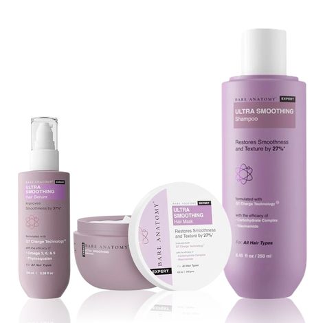 Buy Bare Anatomy Ultra Smoothing Shampoo (250 ml) + Hair Mask (250 gm) + Hair Serum (100 ml)Combo of 3-Purplle