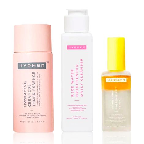 Buy Hyphen Ceramide Toner + Rice Water Cleanser + Radiance Serum,Skincare Kit, Combo of 3-Purplle