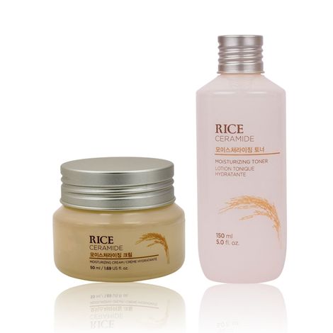 Buy The Face Shop Rice & Ceramide Moisturizing Cream with Rice Extracts for Skin Brightening | Ceramide Moisturizer For Skin Barrier Repair | Paraben & Paraffins Free, Korean skin care products, 50 ml | Combo of 2-Purplle