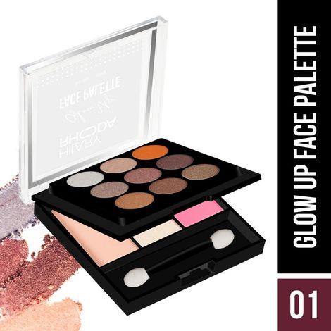 Buy Hilary Rhoda Glow Up Face Palette | Face Palette with Blush, Highlighter, Face Powder & Eyeshadows | Highly Pigmented Face Palette | Available in 4 Variants | 20.6 gm (Shade 01)-Purplle