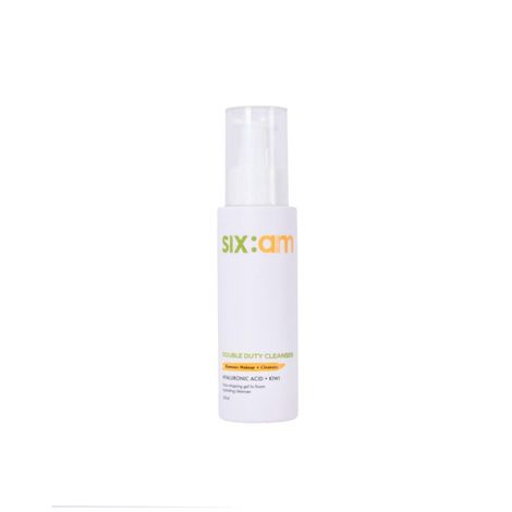Buy SIX AM 2-in-1 Korean Double Duty Cleanser- facewash & makeup remover with Ceramides, Hyaluronic Acid (100 ml)-Purplle