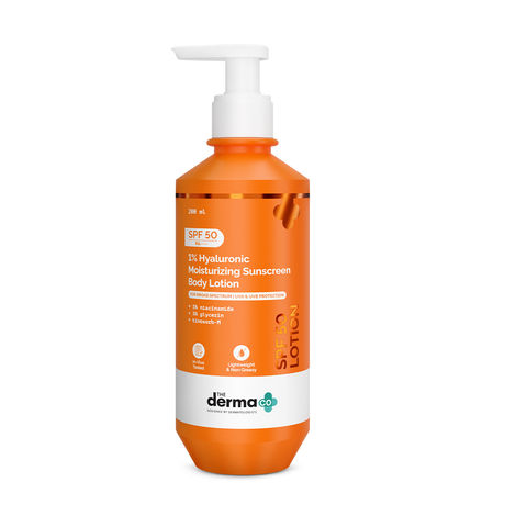 Buy The Derma co. 1% Hyaluronic Moisturizing Sunscreen Body Lotion (200 ml)-Purplle